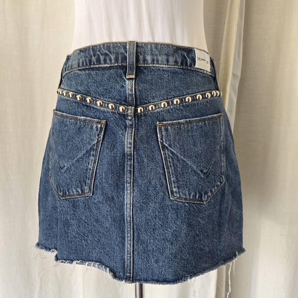Hudson- The Viper Skirt- Studded Denim Skirt - Picture 2 of 3